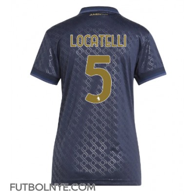 Camiseta Juventus Manuel Locatelli #5 Tercera Equipación para mujer 2024-25 manga corta Camiseta Juventus Manuel Locatelli #5 Tercera Equipación para mujer 2024-25 manga corta